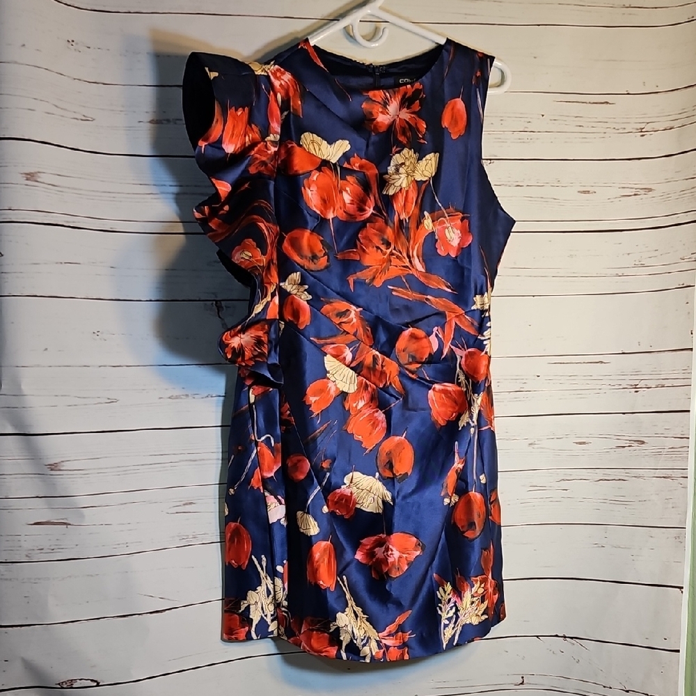 Cq By Cq Floral Ruffle Dress Party Cocktail‎ Occasion,Size Medium
